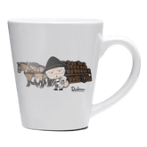 Da Oid Sinzer Pferdegespann Keramik Kaffeetasse 200ml Weiss Herzogstand Front